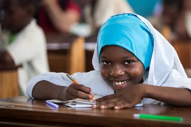 Estudiante mujer de Tanzania